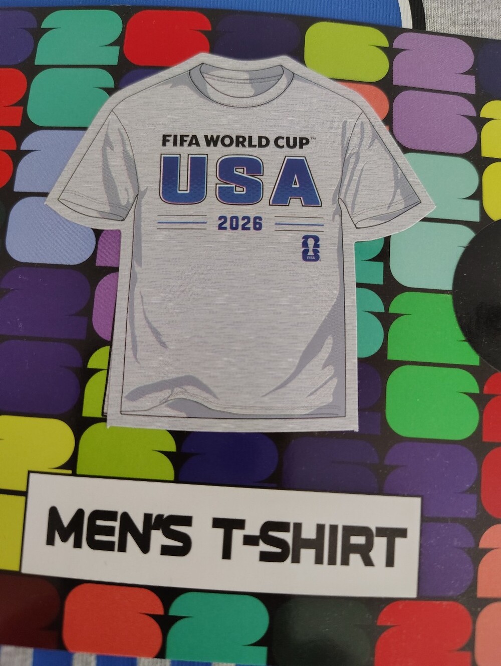 FIFA World Cup 2026 USA Men's T-Shirt Large Gray Official Licensed NWT